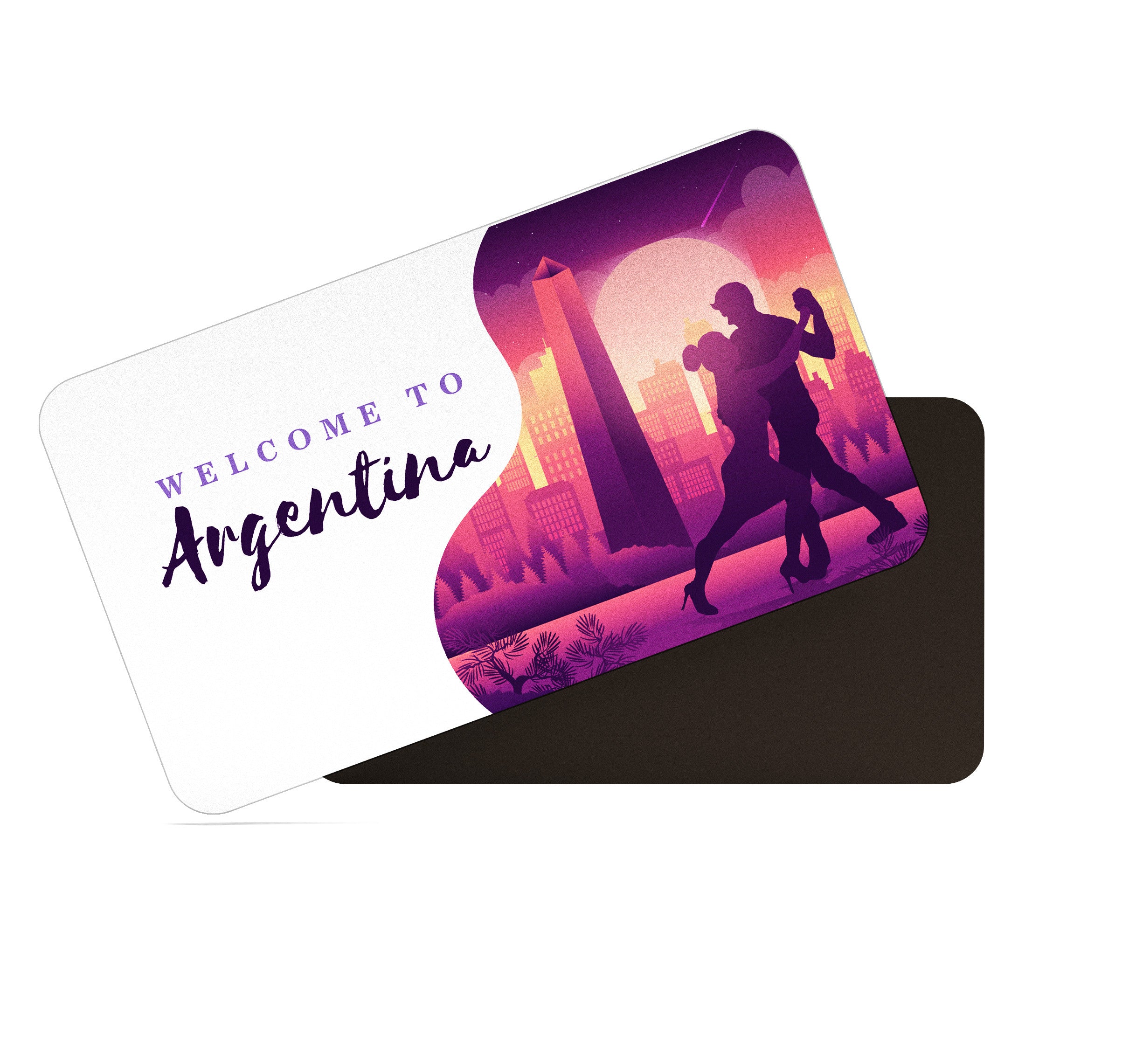 dhcrafts Rectangular Fridge Magnet Purple Argentina Design Pack of 1 (8.6cm x 5.4cm)